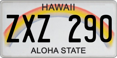 HI license plate ZXZ290