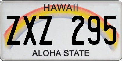 HI license plate ZXZ295