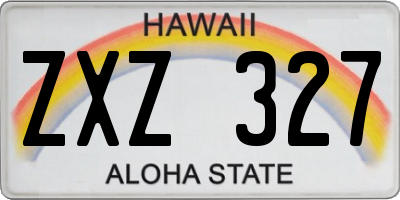 HI license plate ZXZ327