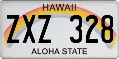 HI license plate ZXZ328