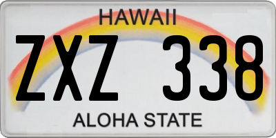 HI license plate ZXZ338