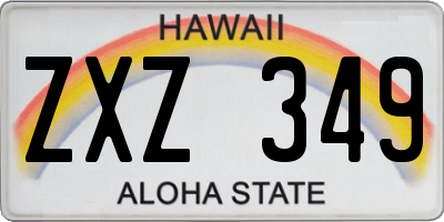 HI license plate ZXZ349