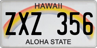 HI license plate ZXZ356