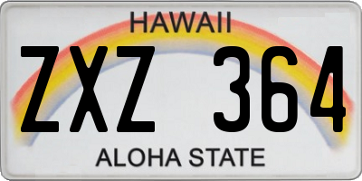 HI license plate ZXZ364
