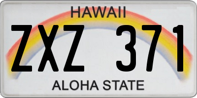 HI license plate ZXZ371