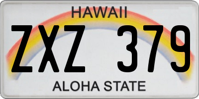 HI license plate ZXZ379