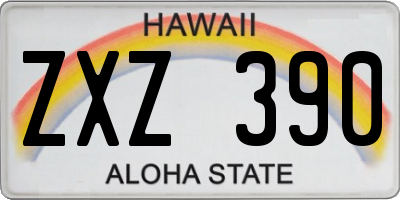 HI license plate ZXZ390