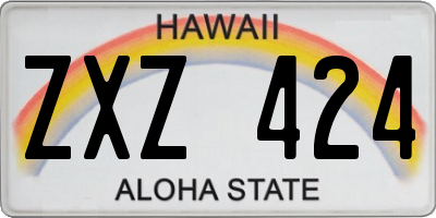 HI license plate ZXZ424