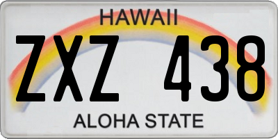 HI license plate ZXZ438