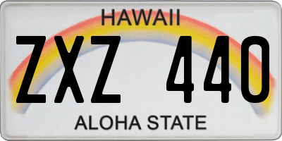 HI license plate ZXZ440