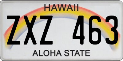 HI license plate ZXZ463