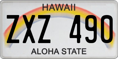 HI license plate ZXZ490