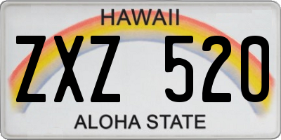 HI license plate ZXZ520