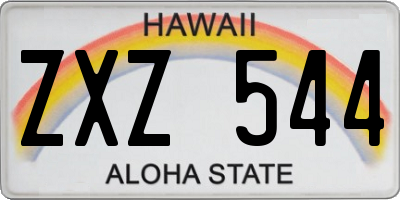 HI license plate ZXZ544