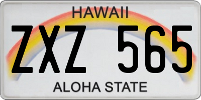 HI license plate ZXZ565