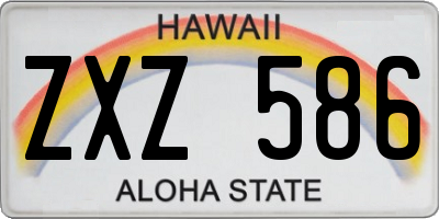 HI license plate ZXZ586