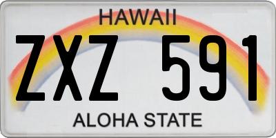 HI license plate ZXZ591