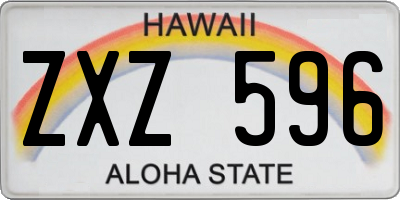 HI license plate ZXZ596
