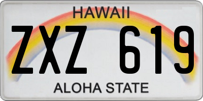 HI license plate ZXZ619