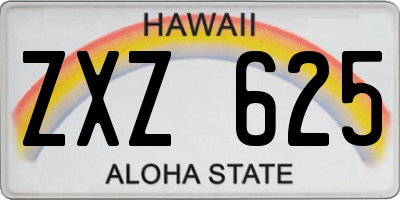 HI license plate ZXZ625