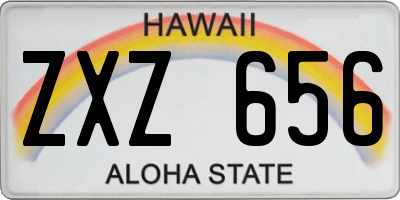 HI license plate ZXZ656
