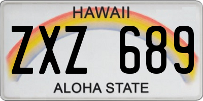 HI license plate ZXZ689