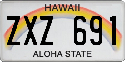 HI license plate ZXZ691