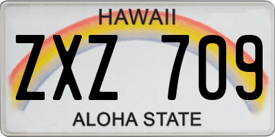 HI license plate ZXZ709