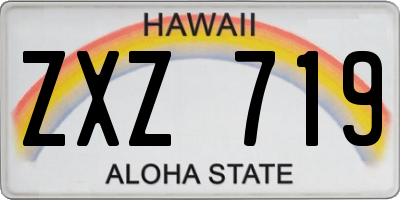 HI license plate ZXZ719