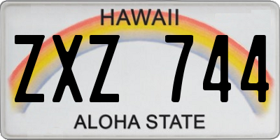 HI license plate ZXZ744