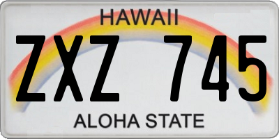 HI license plate ZXZ745
