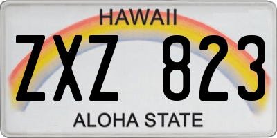 HI license plate ZXZ823