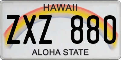 HI license plate ZXZ880