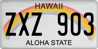 HI license plate ZXZ903