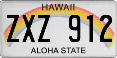 HI license plate ZXZ912
