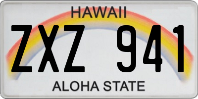 HI license plate ZXZ941