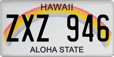 HI license plate ZXZ946