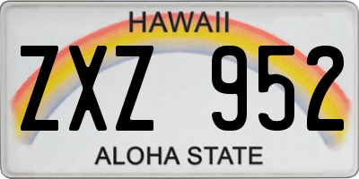 HI license plate ZXZ952