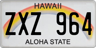 HI license plate ZXZ964