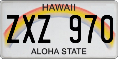 HI license plate ZXZ970