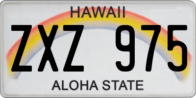 HI license plate ZXZ975