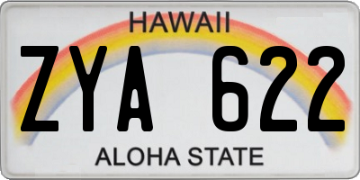HI license plate ZYA622
