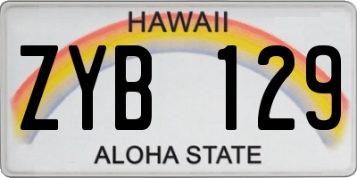 HI license plate ZYB129