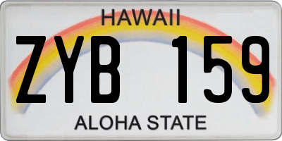 HI license plate ZYB159
