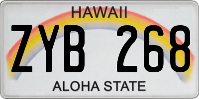 HI license plate ZYB268