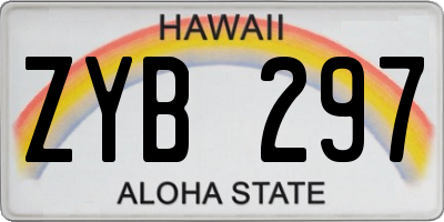 HI license plate ZYB297