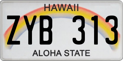 HI license plate ZYB313