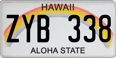HI license plate ZYB338
