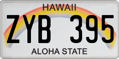HI license plate ZYB395