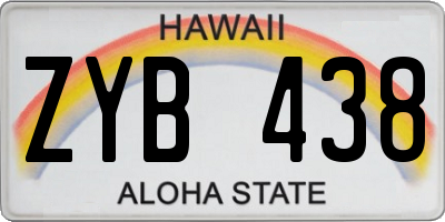 HI license plate ZYB438